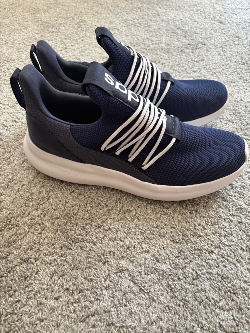 Adidas Men’s Navy LITE RACER ADAPT 7.0 Shoe - Size 13 - Picture 6 of 7